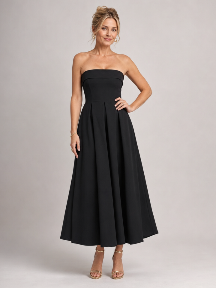 Elove | Robe Midi Bustier à Corsage Structuré