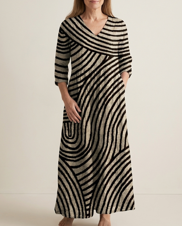 Fiona | Robe Midi Fluide et Élégante
