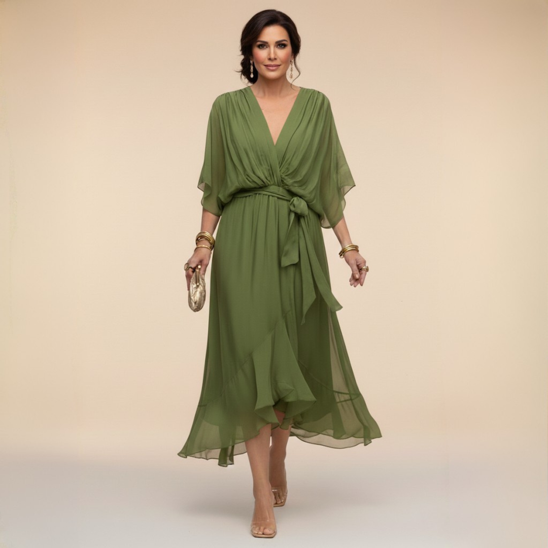 Lucas & léa Paris | Robe en Chiffon à Col V