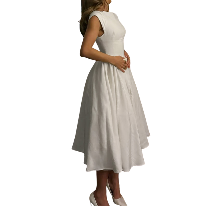 CLARISSA – Robe Maxi Dos Nu Bardot Chic
