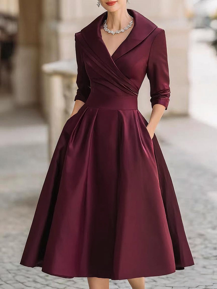Lucas & Léa Paris - Robe midi en satin
