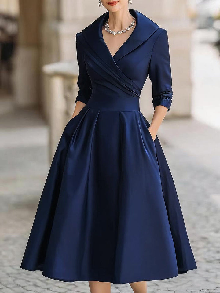 Lucas & Léa Paris - Robe midi en satin