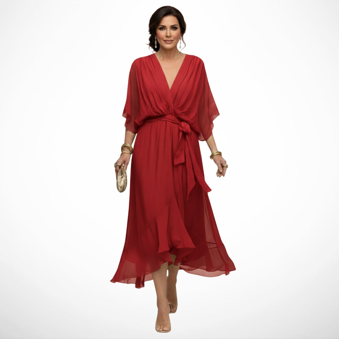 Sarah™ | Robe Chiffon V-Cou Sandra