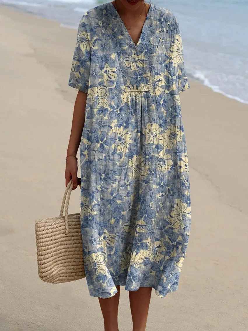 Robe imprimée brise d'été