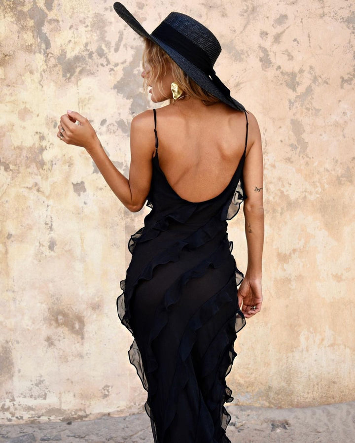 Zara - Robe Maxi Volante
