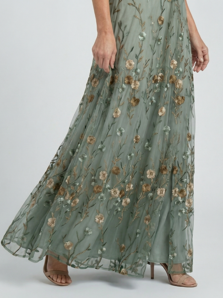 Ana | Robe maxi halter florale