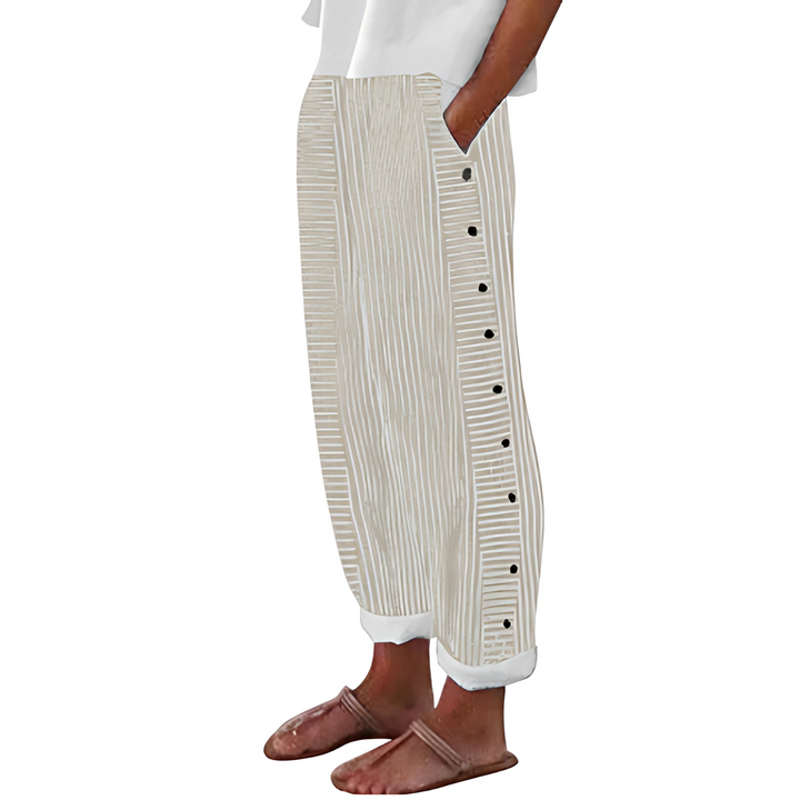 Dagny | Pantalon Rayé d'Été Élégant