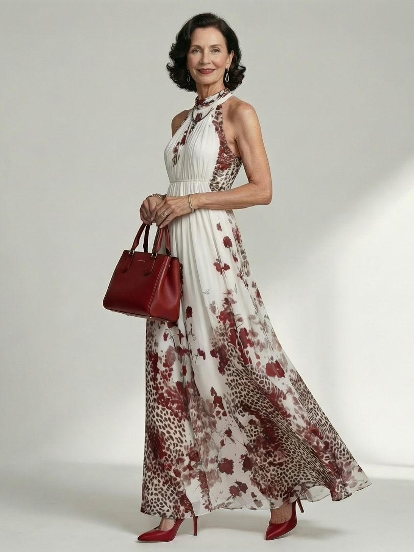 Graciela | Robe maxi plissée