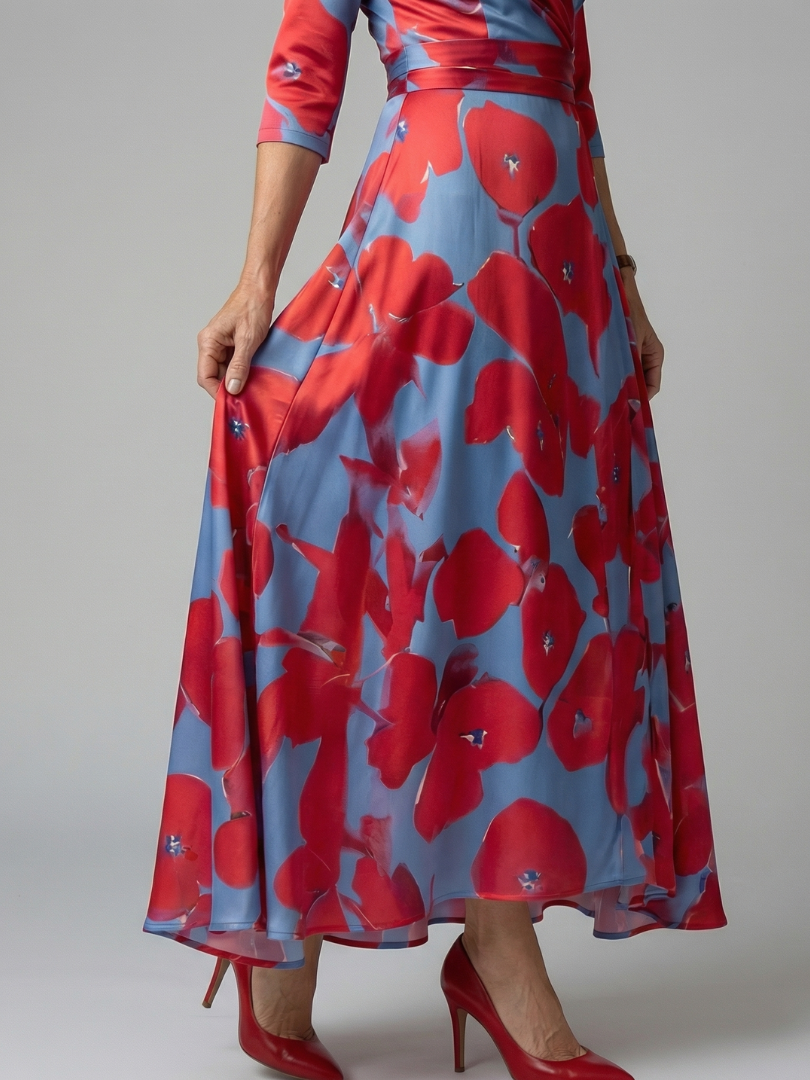Juana | Robe midi à décolleté croisé