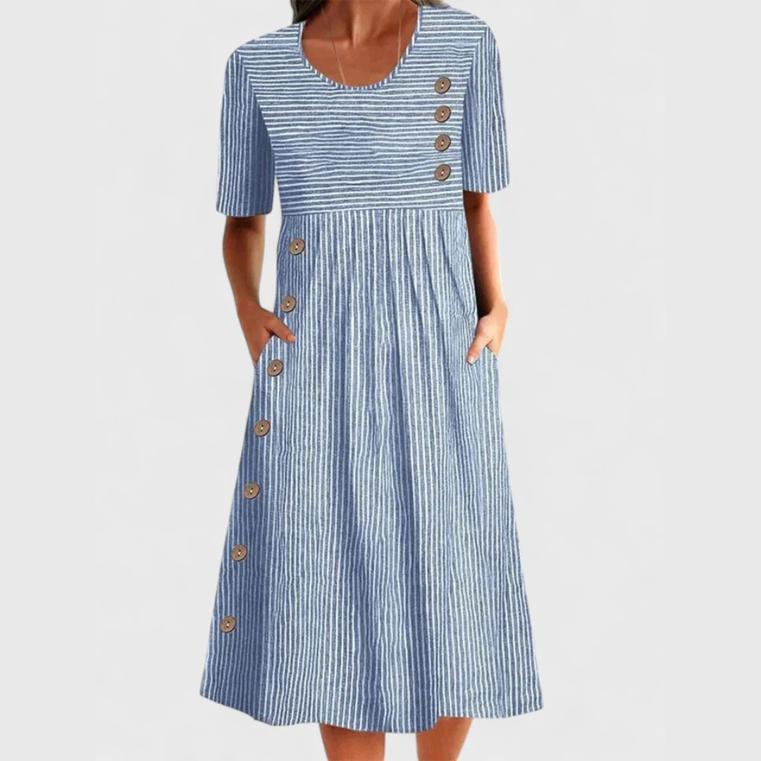 Robe Midi Rayée