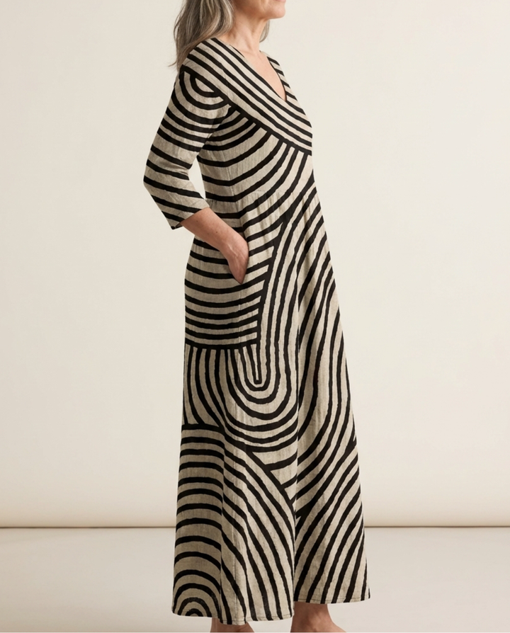 Fiona | Robe Midi Fluide et Élégante