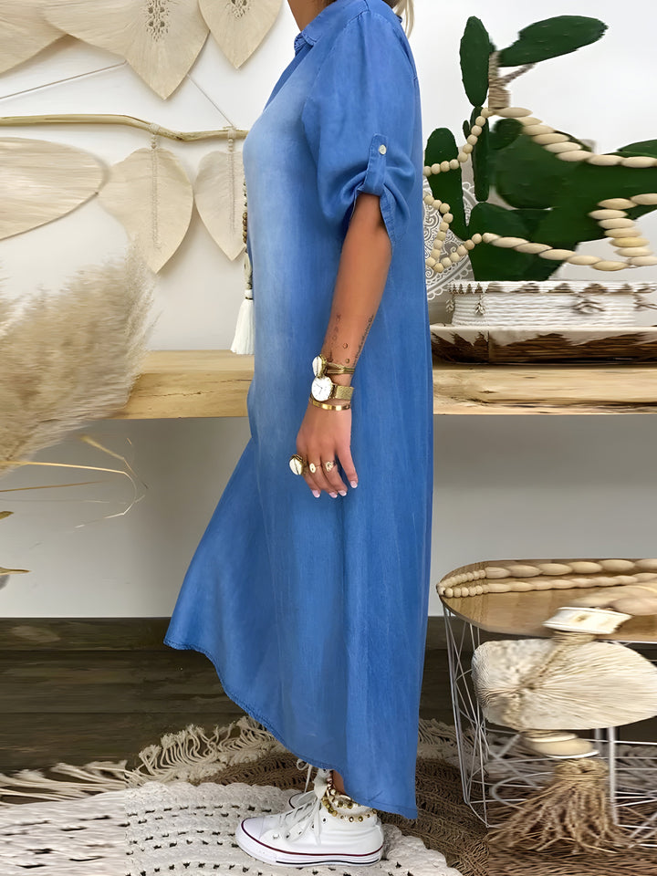 Devorah™ | Robe Maxi en Jean Chic