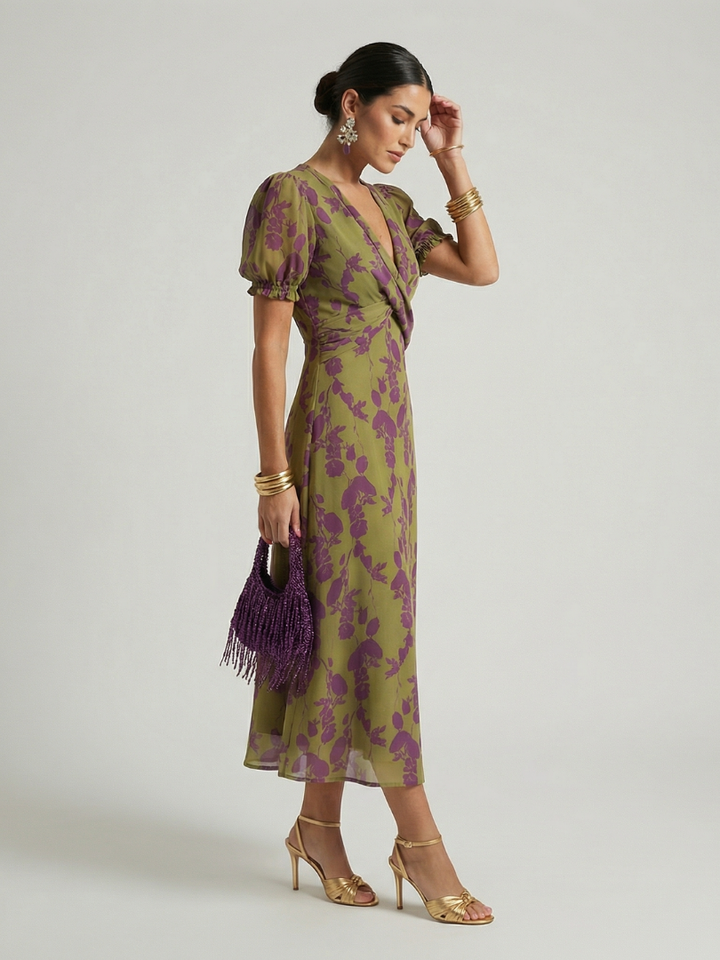 Natalia | Robe midi florale
