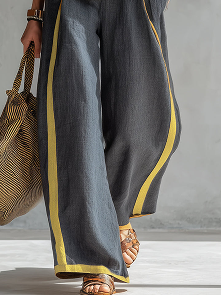 Marlene | Ensemble d'Été Élégant à Pantalon Large en Deux Pièces