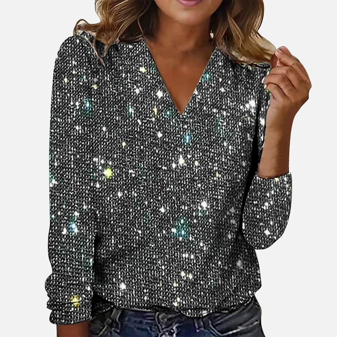 Nina™ - Blouse en Diamant à Col V