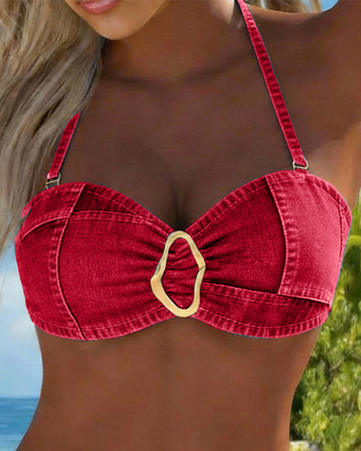 Patricia | Bikini deux pièces avec bretelles en métal