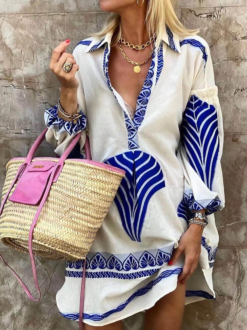 Flore | Robe Mini de Vacances Imprimée Unique à Look Tropical Simple