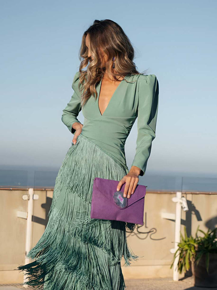 Robe Franges Sauge