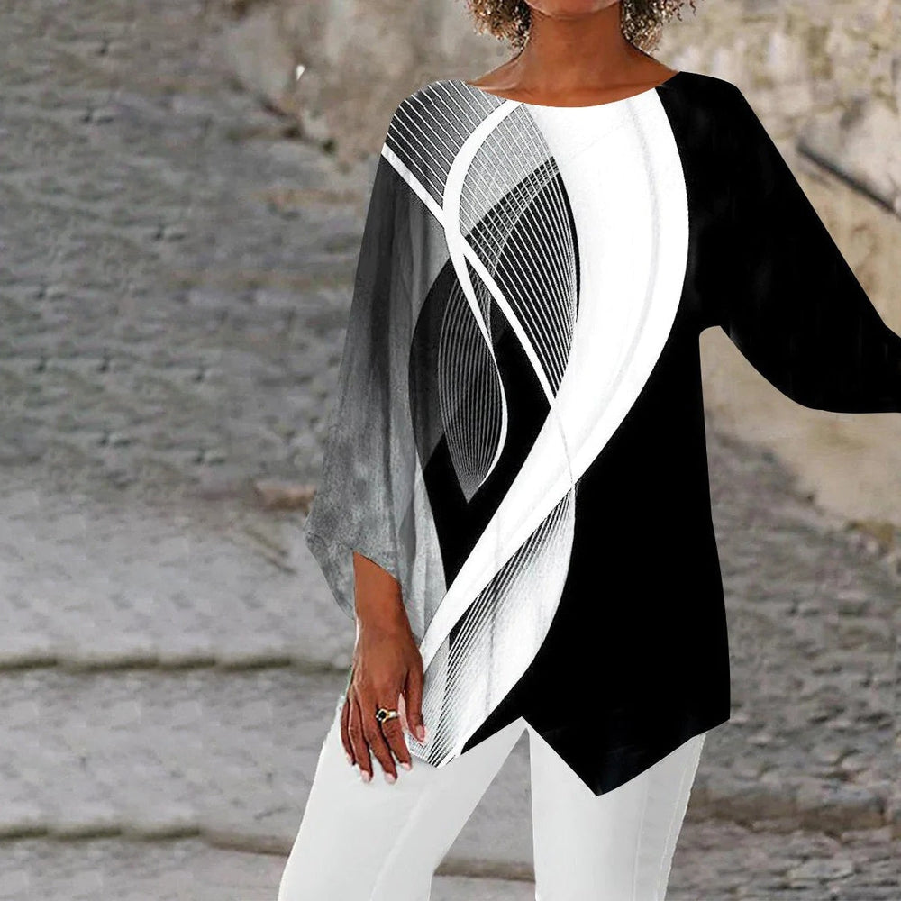 Luna | Tunique moderne géométrique à manches longues
