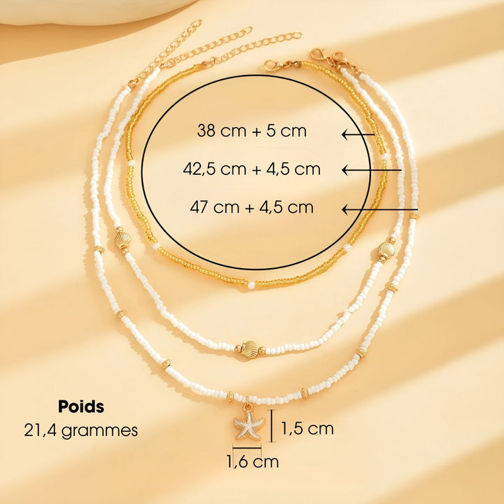 Lucas & Lèa Paris | Collier à 3 Rangs