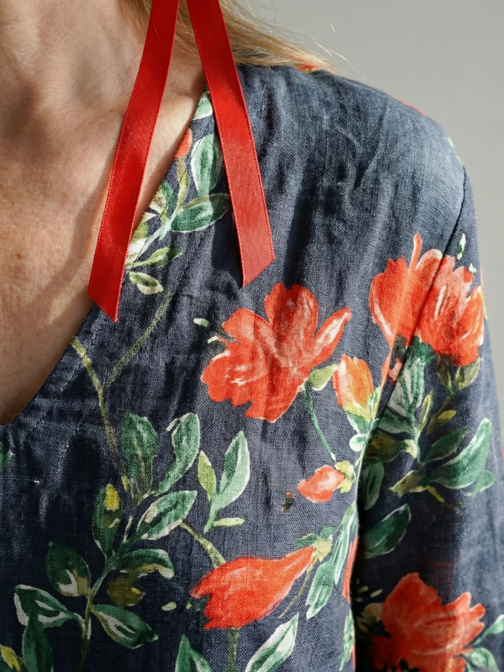 Cyrus | Robe Midi Florale Drapeau Calme