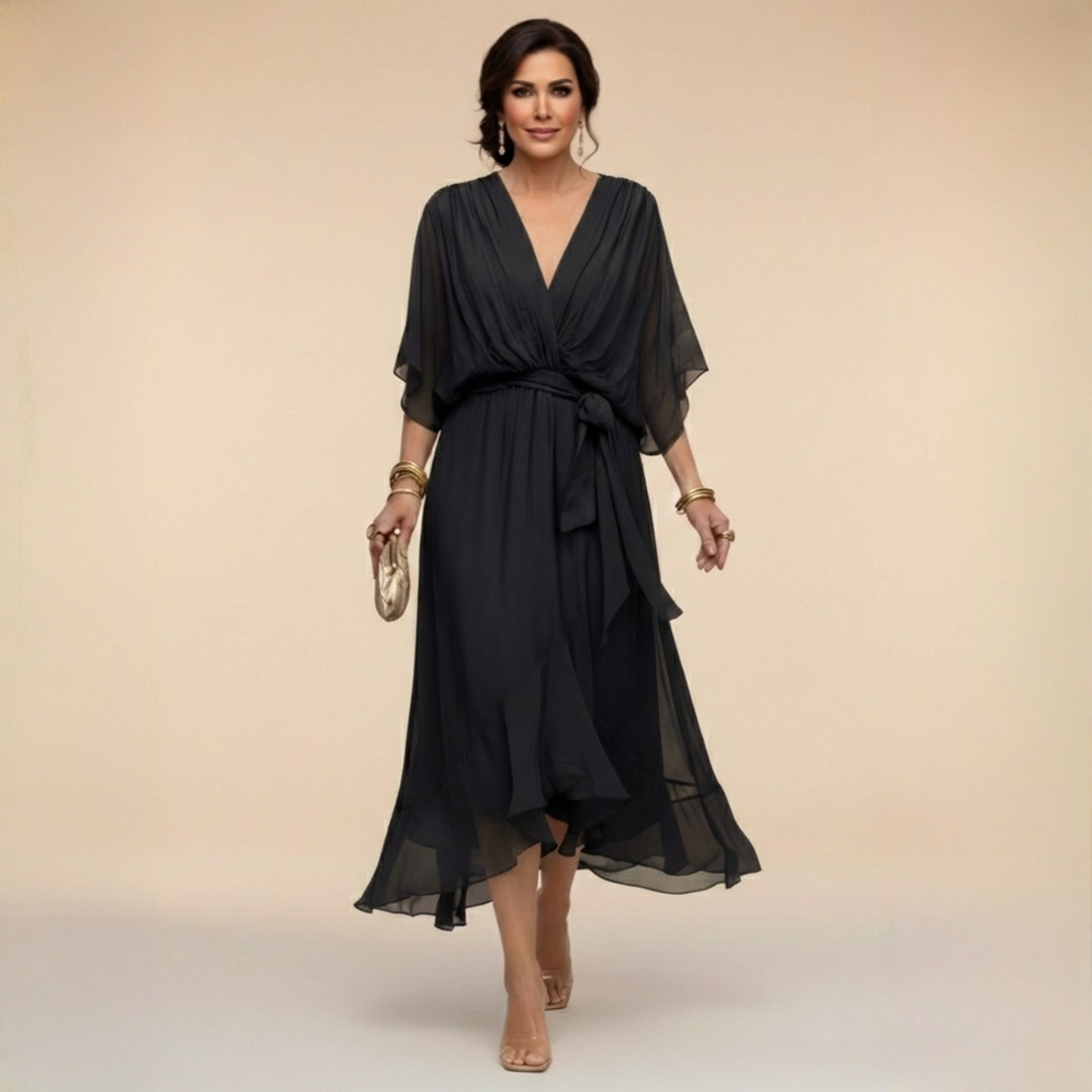 Sarah™ | Robe Chiffon V-Cou Sandra