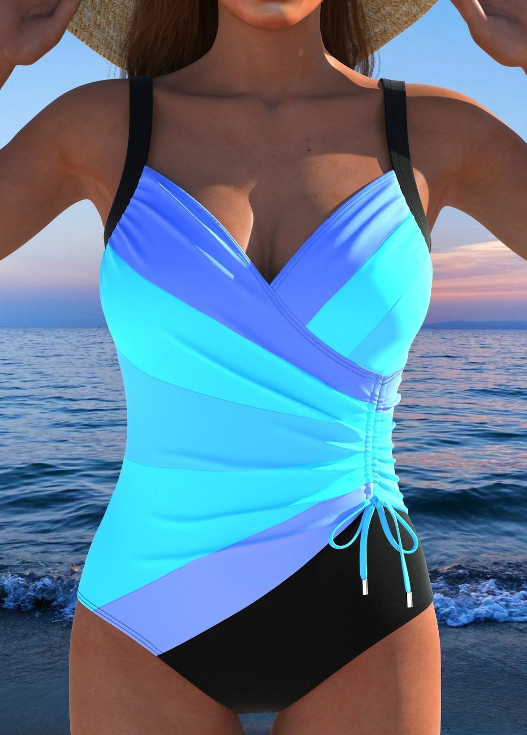 Maillot de bain de luxe avec imprimé coloré
