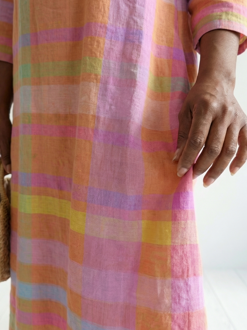 Tessa | Robe Midi à Rayures Drapeau Facile