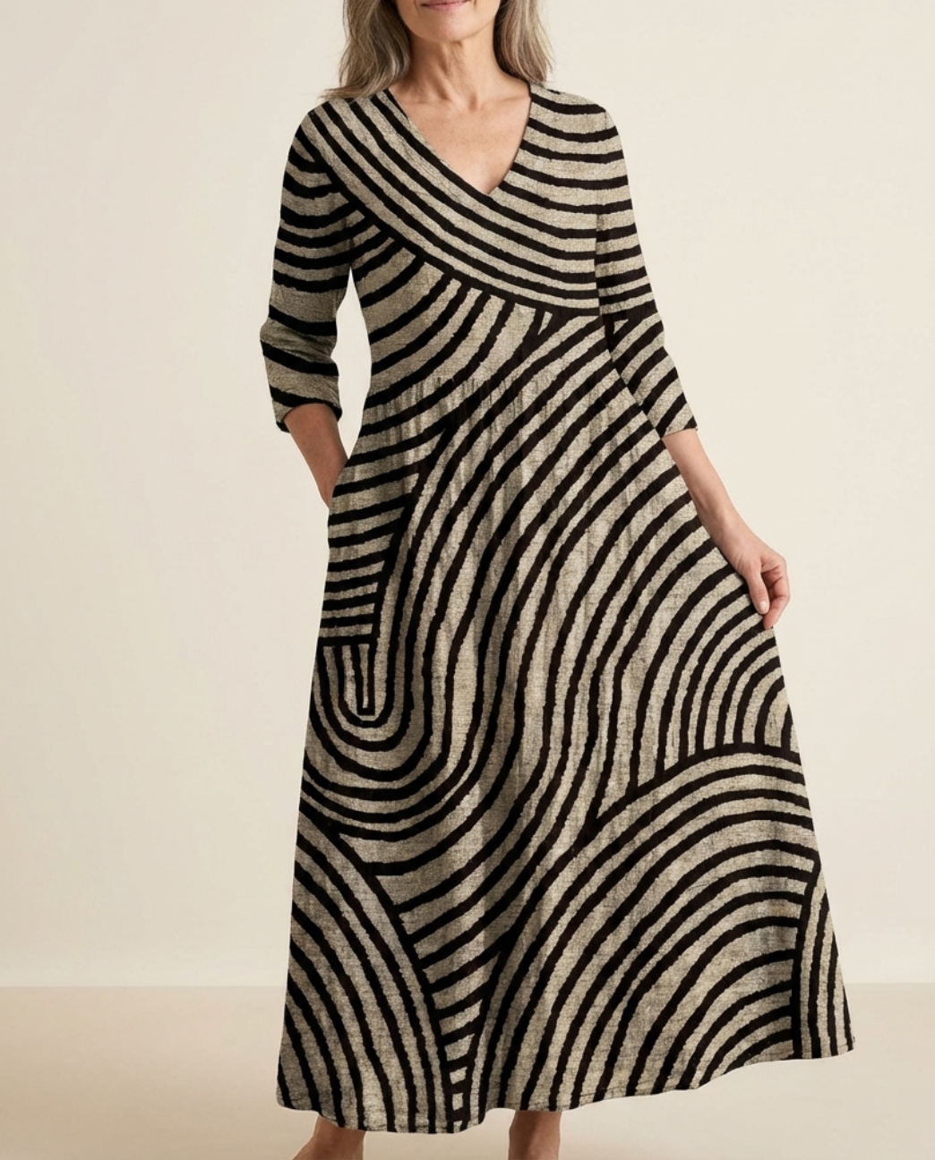 Fiona | Robe Midi Fluide et Élégante