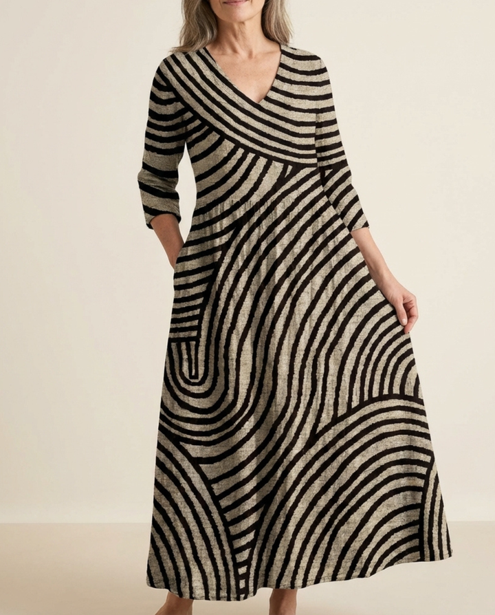 Fiona | Robe Midi Fluide et Élégante