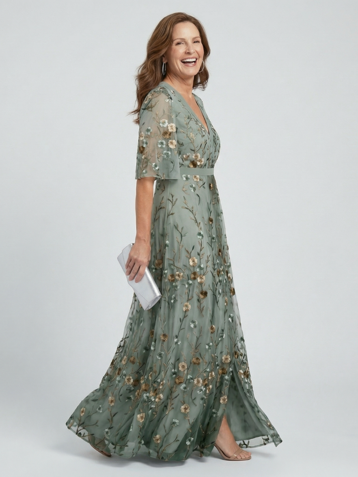 Ana | Robe maxi halter florale