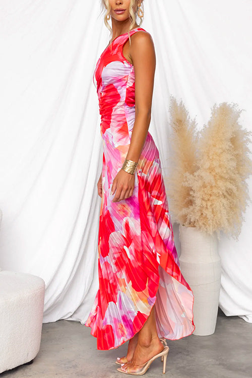 Yanira™ | Robe Plissée à Épaule Unique