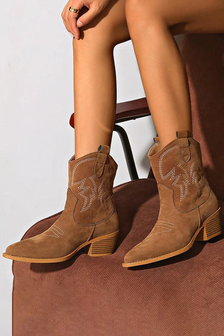 Dalit™ | Bottes en Suède Chic Western
