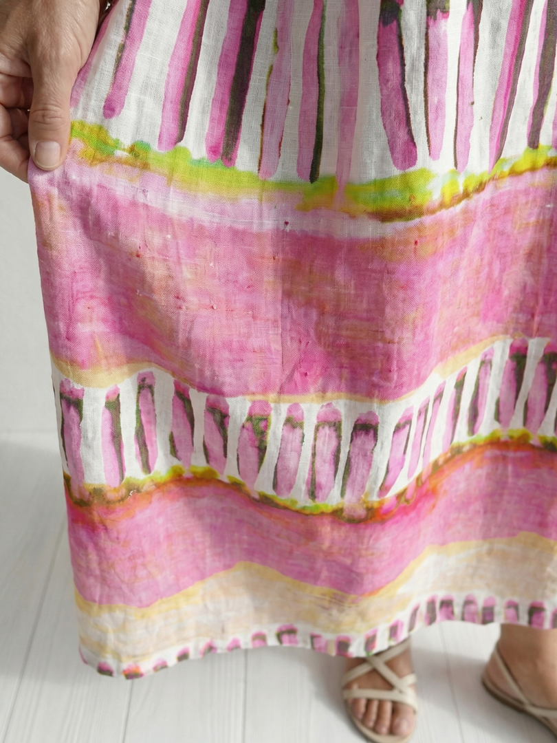Calla | Robe Midi à Rayures à Flux Facile