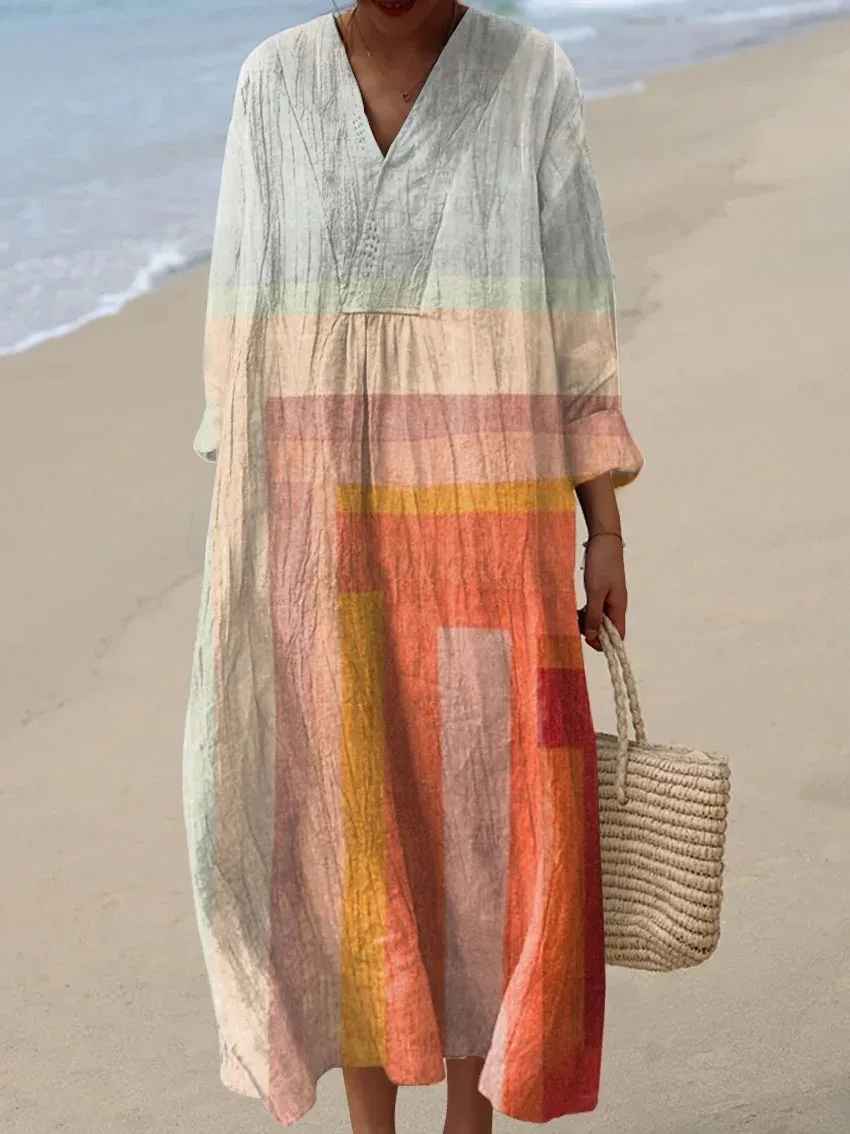 Robe imprimée brise d'été