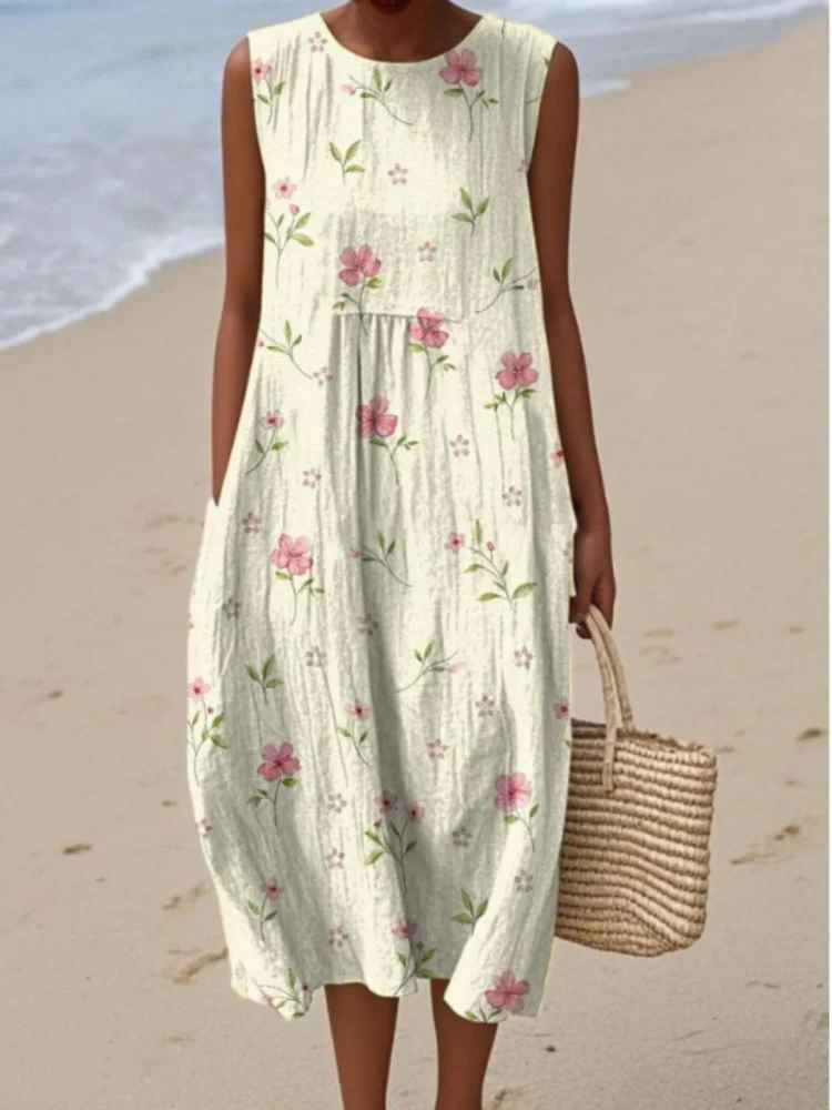 Robe imprimée brise d'été