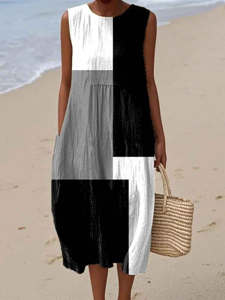 Robe imprimée brise d'été