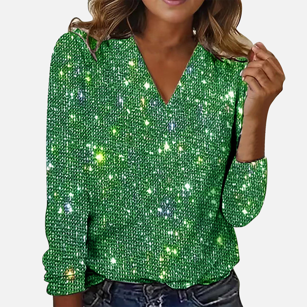 Nina™ - Blouse en Diamant à Col V