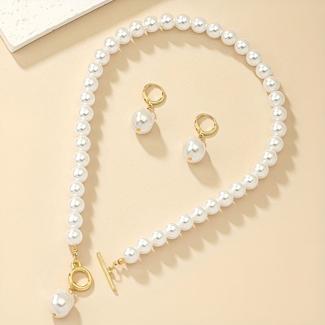 Lucas & Lèa Paris | Ensemble Collier et Boucles d'oreilles en Perles