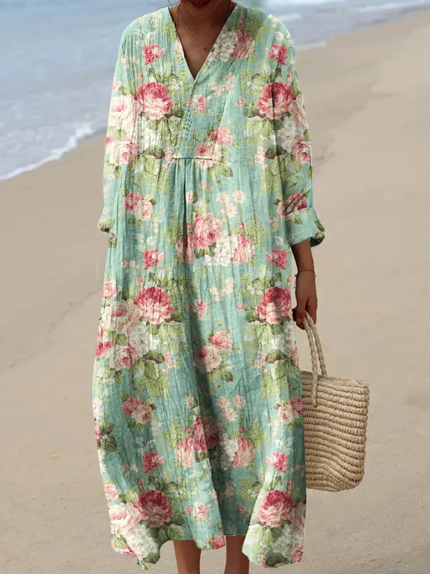 Robe imprimée brise d'été