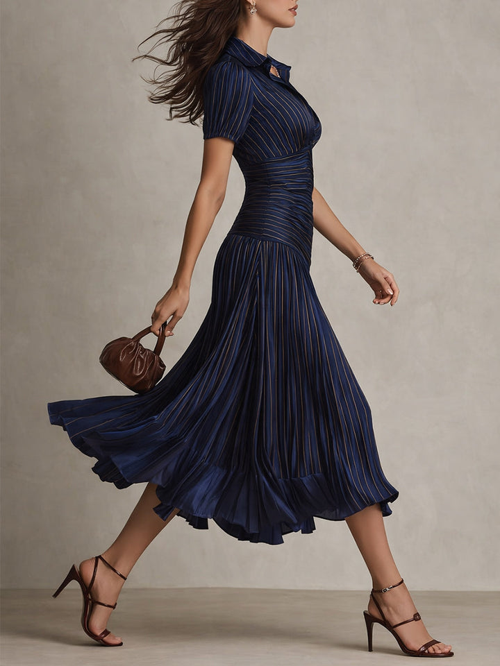 Frances ∙ Robe Midi Rayée Rétro
