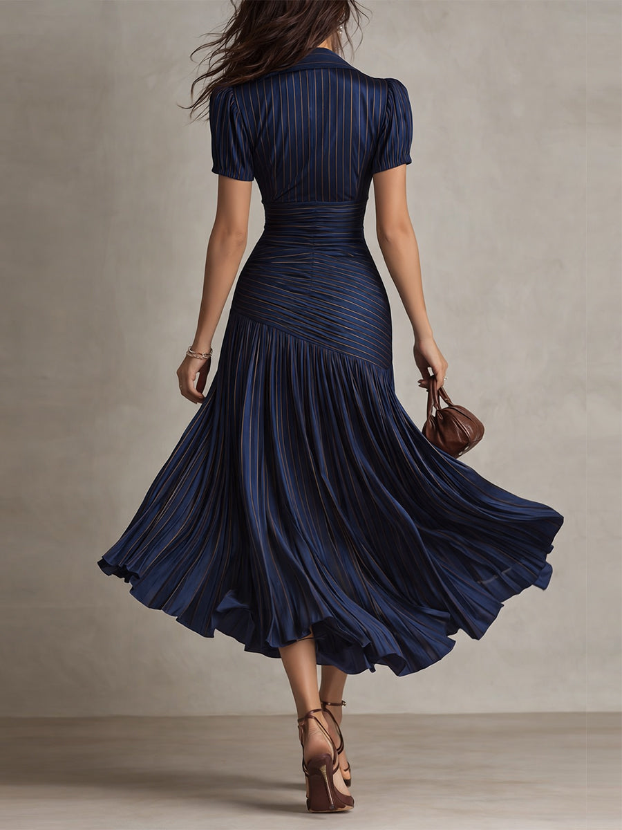 Frances ∙ Robe Midi Rayée Rétro