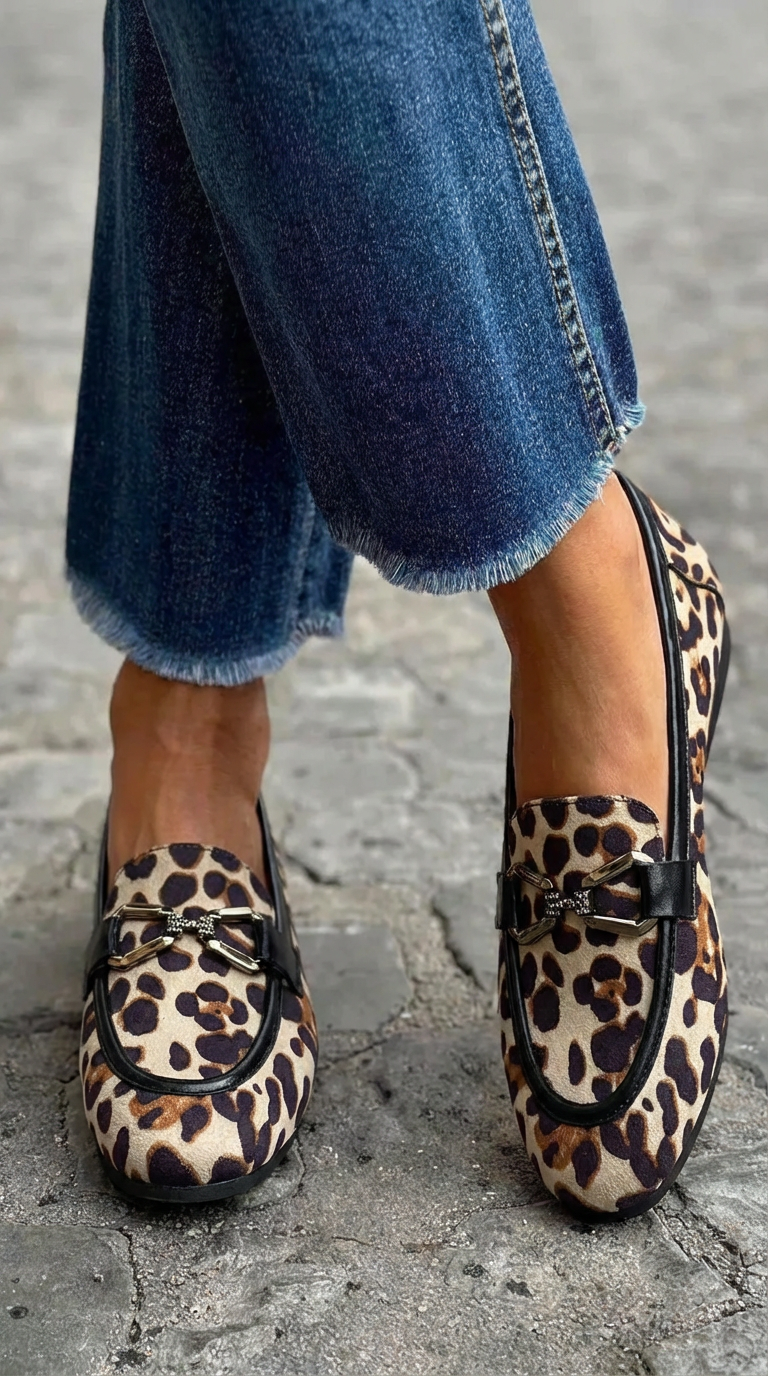 Mimah™ | Mocassin Luxe Imprimé Léopard