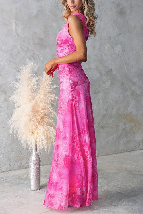 Diana | Robe Maxi Imprimée Élégante
