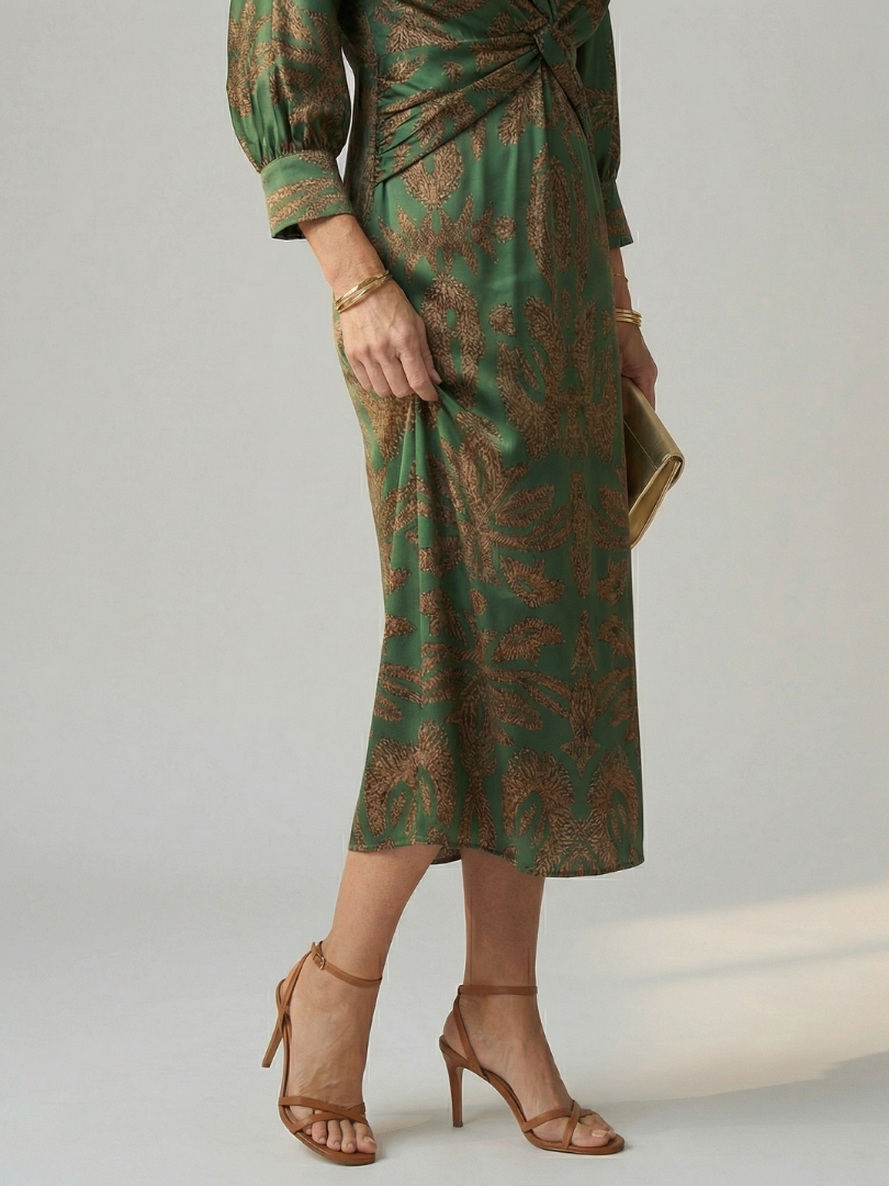Lune | Robe Midi à Enveloppe