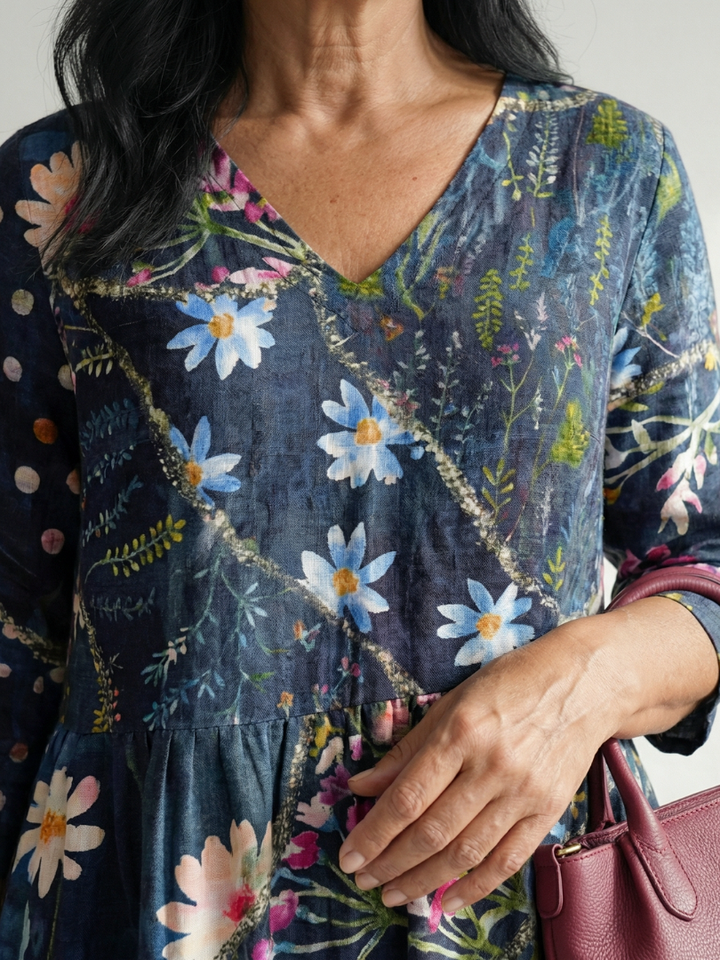 Zane | Robe Midi Florale Facile à Rassembler