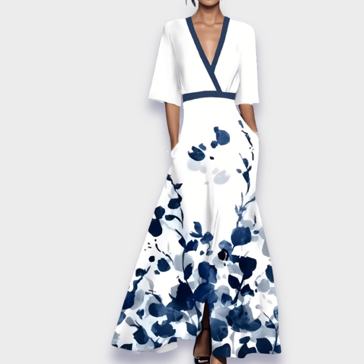 Eliana™ | Robe A-Line Florale Élégante
