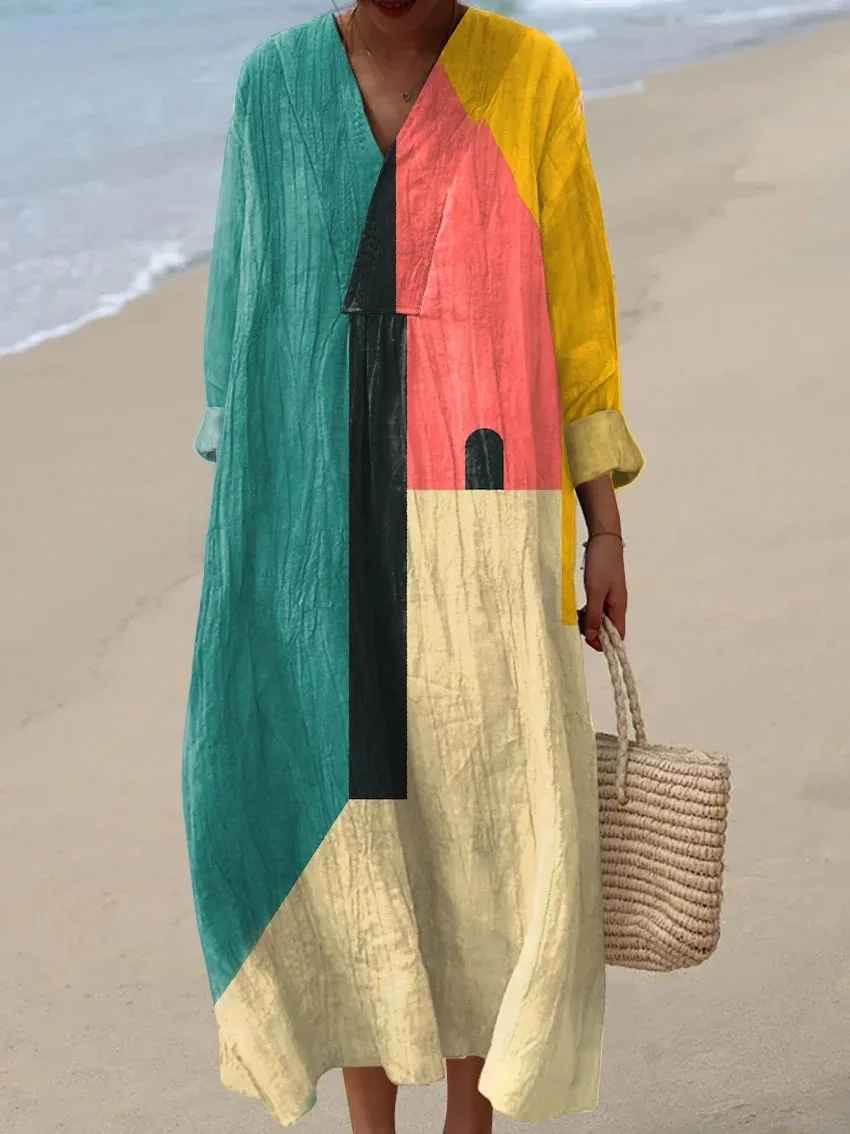 Robe imprimée brise d'été