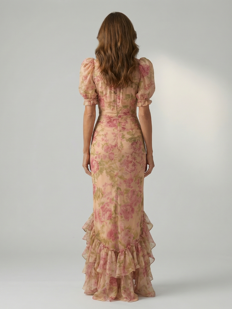 Alejandra | Robe maxi à décolleté haut