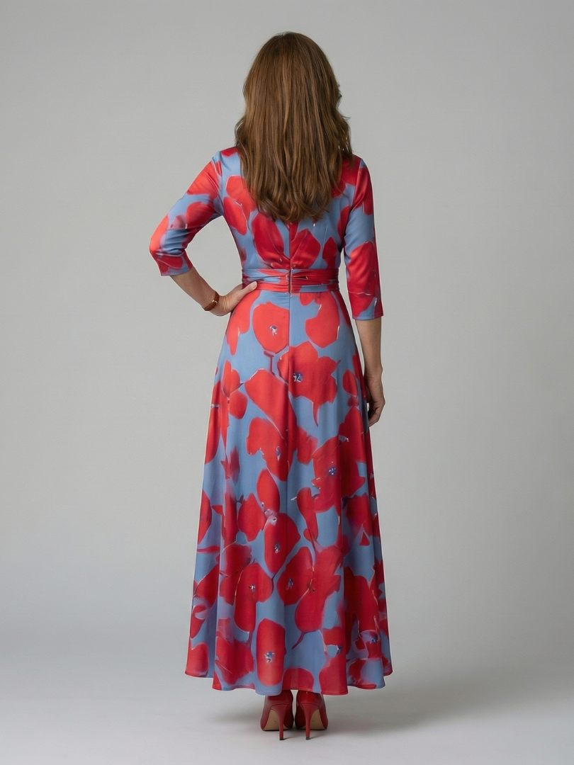 Juana | Robe midi à décolleté croisé
